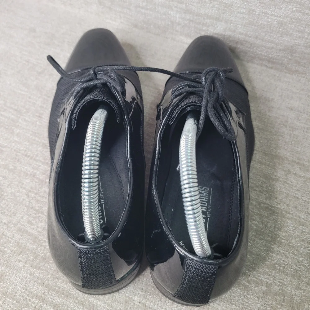 Stacy Adams Mens 21912-001 Black Patent Mesh Cap Toe Derby Dress Shoes 7.5M